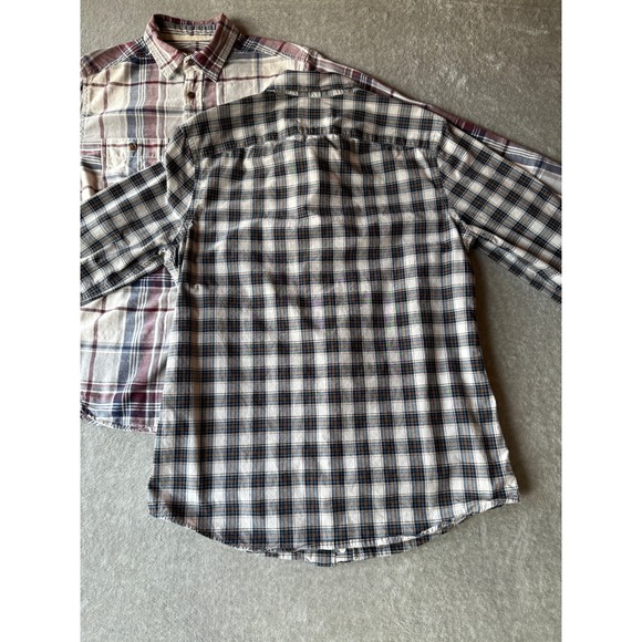 Goodfellow & Co Old Navy Pearl Snap Mossimo Mens Plaid Button Down Shirts Med Sm - Picture 4 of 15